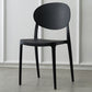 Scandinavian Plastic Armless Chair Indoor-Outdoor Open Back Chair Black Plastic & Acrylic 1 Piece Clearhalo 'Dining Chairs' 'Dining Tables & Seating' 'dining_chair' 'furn' 'furn_dining_chair' 'Furniture' 'furniture_dining_chair' 'Kitchen & Dining Furniture' 5053973