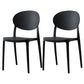 Scandinavian Plastic Armless Chair Indoor-Outdoor Open Back Chair Black Plastic & Acrylic 2 Piece Set Clearhalo 'Dining Chairs' 'Dining Tables & Seating' 'dining_chair' 'furn' 'furn_dining_chair' 'Furniture' 'furniture_dining_chair' 'Kitchen & Dining Furniture' 5053974