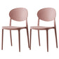 Scandinavian Plastic Armless Chair Indoor-Outdoor Open Back Chair Pink Plastic & Acrylic 2 Piece Set Clearhalo 'Dining Chairs' 'Dining Tables & Seating' 'dining_chair' 'furn' 'furn_dining_chair' 'Furniture' 'furniture_dining_chair' 'Kitchen & Dining Furniture' 5053983