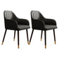 PU Leather Arm Chair Glam Style Dining Dining Arm Chair for Dining Room Black 2 Piece Set Clearhalo 'Dining Chairs' 'Dining Tables & Seating' 'dining_chair' 'furn' 'furn_dining_chair' 'Furniture' 'furniture_dining_chair' 'Kitchen & Dining Furniture' 5054006