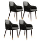 PU Leather Arm Chair Glam Style Dining Dining Arm Chair for Dining Room Black 4 Piece Set Clearhalo 'Dining Chairs' 'Dining Tables & Seating' 'dining_chair' 'furn' 'furn_dining_chair' 'Furniture' 'furniture_dining_chair' 'Kitchen & Dining Furniture' 5054008