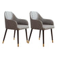 PU Leather Arm Chair Glam Style Dining Dining Arm Chair for Dining Room Grey 2 Piece Set Clearhalo 'Dining Chairs' 'Dining Tables & Seating' 'dining_chair' 'furn' 'furn_dining_chair' 'Furniture' 'furniture_dining_chair' 'Kitchen & Dining Furniture' 5054012