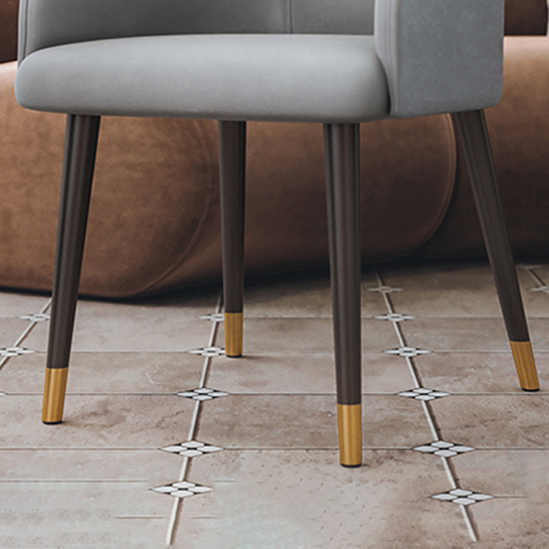 PU Leather Arm Chair Glam Style Dining Dining Arm Chair for Dining Room Clearhalo 'Dining Chairs' 'Dining Tables & Seating' 'dining_chair' 'furn' 'furn_dining_chair' 'Furniture' 'furniture_dining_chair' 'Kitchen & Dining Furniture' 5054019