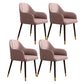 PU Leather Arm Chair Glam Style Dining Dining Arm Chair for Dining Room Pink 4 Piece Set Clearhalo 'Dining Chairs' 'Dining Tables & Seating' 'dining_chair' 'furn' 'furn_dining_chair' 'Furniture' 'furniture_dining_chair' 'Kitchen & Dining Furniture' 5054021
