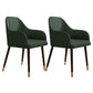 PU Leather Arm Chair Glam Style Dining Dining Arm Chair for Dining Room Green 2 Piece Set Clearhalo 'Dining Chairs' 'Dining Tables & Seating' 'dining_chair' 'furn' 'furn_dining_chair' 'Furniture' 'furniture_dining_chair' 'Kitchen & Dining Furniture' 5054031