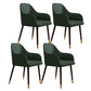 PU Leather Arm Chair Glam Style Dining Dining Arm Chair for Dining Room Green 4 Piece Set Clearhalo 'Dining Chairs' 'Dining Tables & Seating' 'dining_chair' 'furn' 'furn_dining_chair' 'Furniture' 'furniture_dining_chair' 'Kitchen & Dining Furniture' 5054032