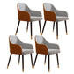 PU Leather Arm Chair Glam Style Dining Dining Arm Chair for Dining Room Black-Orange 4 Piece Set Clearhalo 'Dining Chairs' 'Dining Tables & Seating' 'dining_chair' 'furn' 'furn_dining_chair' 'Furniture' 'furniture_dining_chair' 'Kitchen & Dining Furniture' 5054035