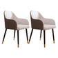 PU Leather Arm Chair Glam Style Dining Dining Arm Chair for Dining Room White-Gray 2 Piece Set Clearhalo 'Dining Chairs' 'Dining Tables & Seating' 'dining_chair' 'furn' 'furn_dining_chair' 'Furniture' 'furniture_dining_chair' 'Kitchen & Dining Furniture' 5054037