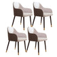 PU Leather Arm Chair Glam Style Dining Dining Arm Chair for Dining Room White-Gray 4 Piece Set Clearhalo 'Dining Chairs' 'Dining Tables & Seating' 'dining_chair' 'furn' 'furn_dining_chair' 'Furniture' 'furniture_dining_chair' 'Kitchen & Dining Furniture' 5054038
