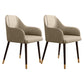 PU Leather Arm Chair Glam Style Dining Dining Arm Chair for Dining Room Beige 2 Piece Set Clearhalo 'Dining Chairs' 'Dining Tables & Seating' 'dining_chair' 'furn' 'furn_dining_chair' 'Furniture' 'furniture_dining_chair' 'Kitchen & Dining Furniture' 5054040
