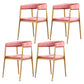 Glam Style Open Back Chair Upholstered Dining Arm Chair for Indoor Pink 4 Piece Set Clearhalo 'Dining Chairs' 'Dining Tables & Seating' 'dining_chair' 'furn' 'furn_dining_chair' 'Furniture' 'furniture_dining_chair' 'Kitchen & Dining Furniture' 5054057