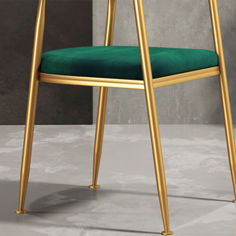 Glam Style Open Back Chair Upholstered Dining Arm Chair for Indoor Clearhalo 'Dining Chairs' 'Dining Tables & Seating' 'dining_chair' 'furn' 'furn_dining_chair' 'Furniture' 'furniture_dining_chair' 'Kitchen & Dining Furniture' 5054058