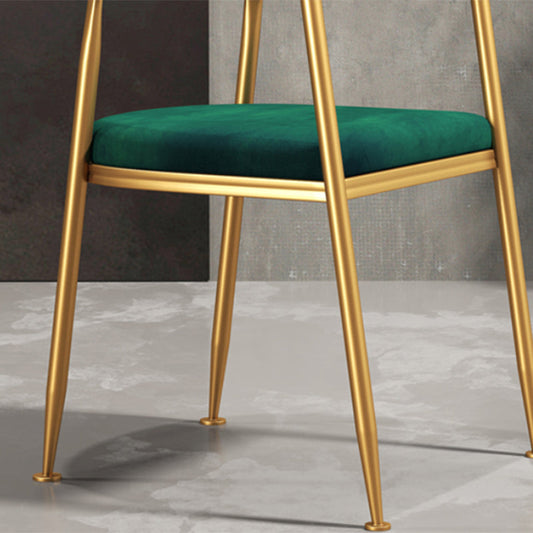 Glam Style Open Back Chair Upholstered Dining Arm Chair for Indoor Clearhalo 'Dining Chairs' 'Dining Tables & Seating' 'dining_chair' 'furn' 'furn_dining_chair' 'Furniture' 'furniture_dining_chair' 'Kitchen & Dining Furniture' 5054058