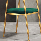 Glam Style Open Back Chair Upholstered Dining Arm Chair for Indoor Clearhalo 'Dining Chairs' 'Dining Tables & Seating' 'dining_chair' 'furn' 'furn_dining_chair' 'Furniture' 'furniture_dining_chair' 'Kitchen & Dining Furniture' 5054058