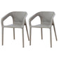 Plastic Contemporary Arm Chair Kitchen Dining Room Crossback Chair Grey 2 Piece Set Clearhalo 'Dining Chairs' 'Dining Tables & Seating' 'dining_chair' 'furn' 'furn_dining_chair' 'Furniture' 'furniture_dining_chair' 'Kitchen & Dining Furniture' 5054070