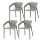Plastic Contemporary Arm Chair Kitchen Dining Room Crossback Chair Grey 4 Piece Set Clearhalo 'Dining Chairs' 'Dining Tables & Seating' 'dining_chair' 'furn' 'furn_dining_chair' 'Furniture' 'furniture_dining_chair' 'Kitchen & Dining Furniture' 5054072