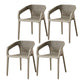 Plastic Contemporary Arm Chair Kitchen Dining Room Crossback Chair Light Gray 4 Piece Set Clearhalo 'Dining Chairs' 'Dining Tables & Seating' 'dining_chair' 'furn' 'furn_dining_chair' 'Furniture' 'furniture_dining_chair' 'Kitchen & Dining Furniture' 5054077