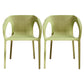 Plastic Contemporary Arm Chair Kitchen Dining Room Crossback Chair Light Green 2 Piece Set Clearhalo 'Dining Chairs' 'Dining Tables & Seating' 'dining_chair' 'furn' 'furn_dining_chair' 'Furniture' 'furniture_dining_chair' 'Kitchen & Dining Furniture' 5054094