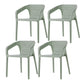 Plastic Contemporary Arm Chair Kitchen Dining Room Crossback Chair Gray-Green 4 Piece Set Clearhalo 'Dining Chairs' 'Dining Tables & Seating' 'dining_chair' 'furn' 'furn_dining_chair' 'Furniture' 'furniture_dining_chair' 'Kitchen & Dining Furniture' 5054100