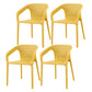 Plastic Contemporary Arm Chair Kitchen Dining Room Crossback Chair Ginger 4 Piece Set Clearhalo 'Dining Chairs' 'Dining Tables & Seating' 'dining_chair' 'furn' 'furn_dining_chair' 'Furniture' 'furniture_dining_chair' 'Kitchen & Dining Furniture' 5054102