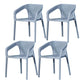 Plastic Contemporary Arm Chair Kitchen Dining Room Crossback Chair Gray Blue 4 Piece Set Clearhalo 'Dining Chairs' 'Dining Tables & Seating' 'dining_chair' 'furn' 'furn_dining_chair' 'Furniture' 'furniture_dining_chair' 'Kitchen & Dining Furniture' 5054106