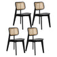 Contemporary Open Back Chair Solid Wood Dining Side Chair for Indoor Black 4 Piece Set Clearhalo 'Dining Chairs' 'Dining Tables & Seating' 'dining_chair' 'furn' 'furn_dining_chair' 'Furniture' 'furniture_dining_chair' 'Kitchen & Dining Furniture' 5054113