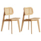 Contemporary Open Back Chair Solid Wood Dining Side Chair for Indoor Brown 2 Piece Set Clearhalo 'Dining Chairs' 'Dining Tables & Seating' 'dining_chair' 'furn' 'furn_dining_chair' 'Furniture' 'furniture_dining_chair' 'Kitchen & Dining Furniture' 5054116