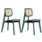 Contemporary Open Back Chair Solid Wood Dining Side Chair for Indoor Green 2 Piece Set Clearhalo 'Dining Chairs' 'Dining Tables & Seating' 'dining_chair' 'furn' 'furn_dining_chair' 'Furniture' 'furniture_dining_chair' 'Kitchen & Dining Furniture' 5054123
