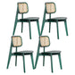Contemporary Open Back Chair Solid Wood Dining Side Chair for Indoor Green 4 Piece Set Clearhalo 'Dining Chairs' 'Dining Tables & Seating' 'dining_chair' 'furn' 'furn_dining_chair' 'Furniture' 'furniture_dining_chair' 'Kitchen & Dining Furniture' 5054125