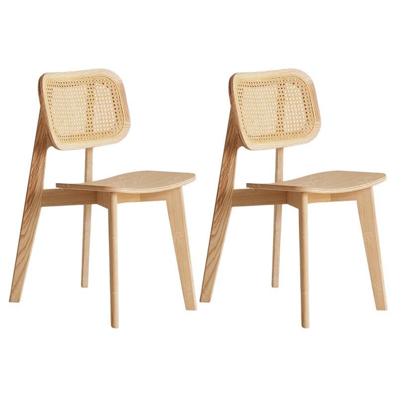 Contemporary Open Back Chair Solid Wood Dining Side Chair for Indoor Wood 2 Piece Set Clearhalo 'Dining Chairs' 'Dining Tables & Seating' 'dining_chair' 'furn' 'furn_dining_chair' 'Furniture' 'furniture_dining_chair' 'Kitchen & Dining Furniture' 5054129