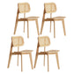 Contemporary Open Back Chair Solid Wood Dining Side Chair for Indoor Wood 4 Piece Set Clearhalo 'Dining Chairs' 'Dining Tables & Seating' 'dining_chair' 'furn' 'furn_dining_chair' 'Furniture' 'furniture_dining_chair' 'Kitchen & Dining Furniture' 5054130