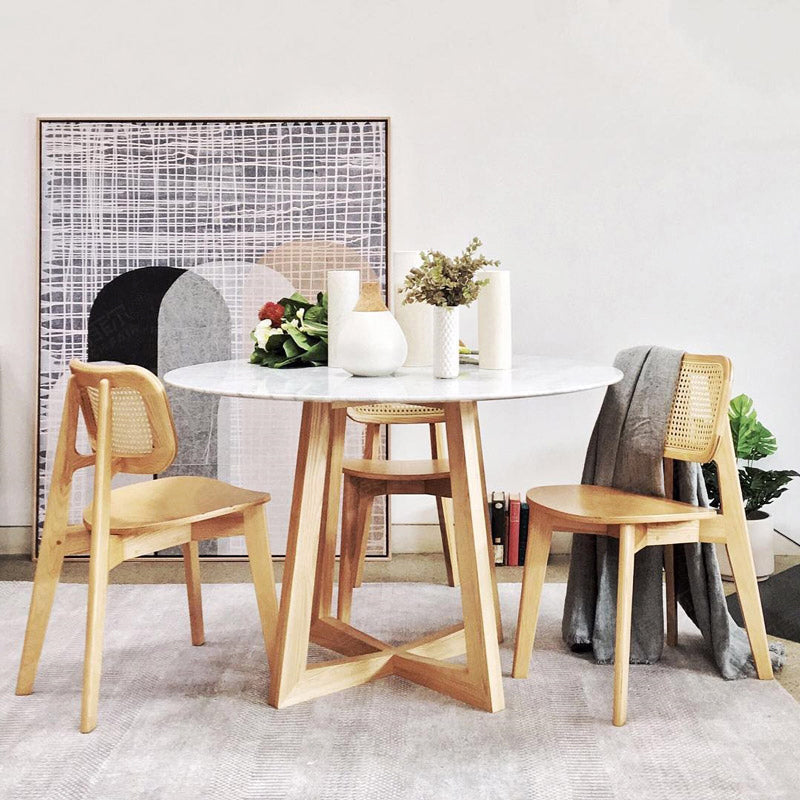 Contemporary Open Back Chair Solid Wood Dining Side Chair for Indoor Clearhalo 'Dining Chairs' 'Dining Tables & Seating' 'dining_chair' 'furn' 'furn_dining_chair' 'Furniture' 'furniture_dining_chair' 'Kitchen & Dining Furniture' 5054135