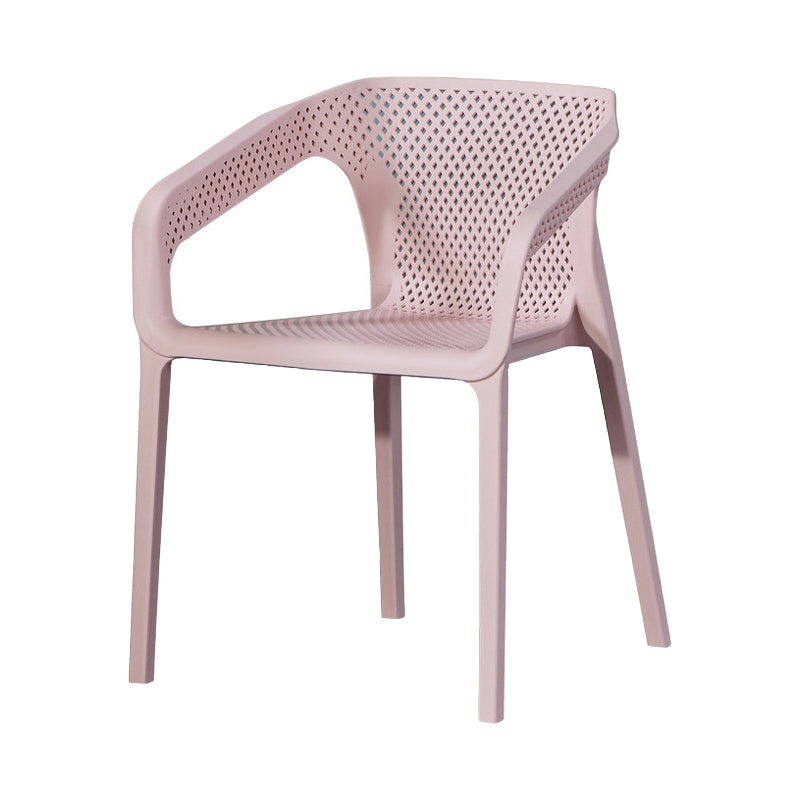 Plastic Scandinavian Arm Chair Kitchen Dining Room Cross Back Chair Clearhalo 'Dining Chairs' 'Dining Tables & Seating' 'dining_chair' 'furn' 'furn_dining_chair' 'Furniture' 'furniture_dining_chair' 'Kitchen & Dining Furniture' 5054147