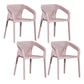 Plastic Scandinavian Arm Chair Kitchen Dining Room Cross Back Chair Pink 4 Piece Set Clearhalo 'Dining Chairs' 'Dining Tables & Seating' 'dining_chair' 'furn' 'furn_dining_chair' 'Furniture' 'furniture_dining_chair' 'Kitchen & Dining Furniture' 5054148