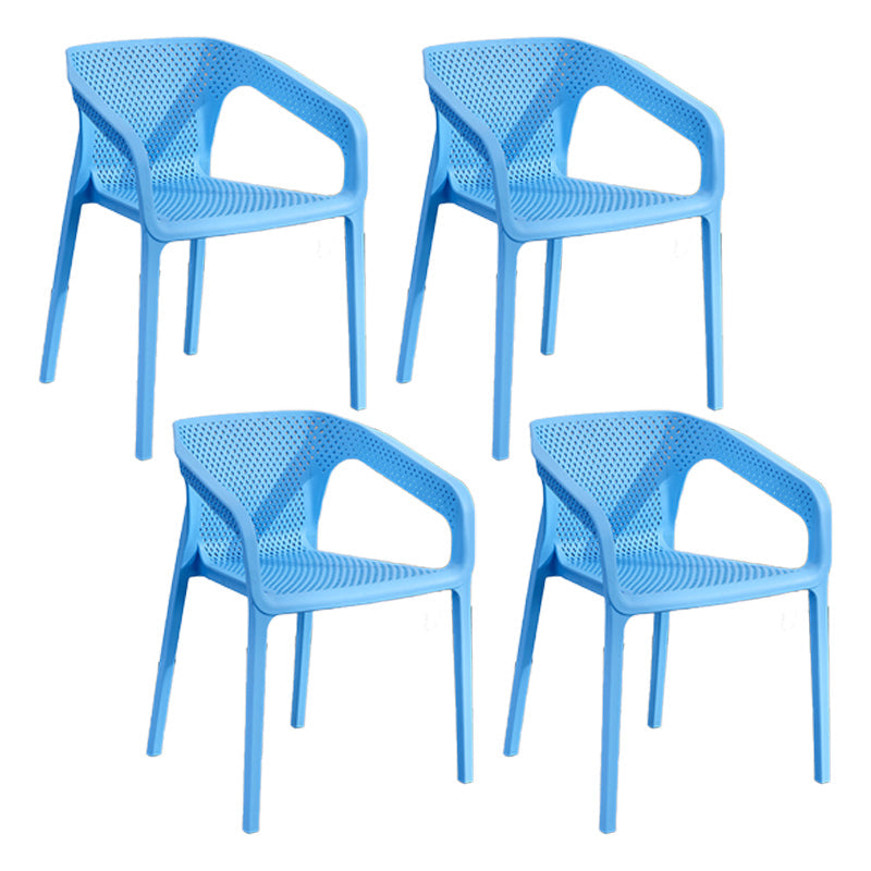 Plastic Scandinavian Arm Chair Kitchen Dining Room Cross Back Chair Sky Blue 4 Piece Set Clearhalo 'Dining Chairs' 'Dining Tables & Seating' 'dining_chair' 'furn' 'furn_dining_chair' 'Furniture' 'furniture_dining_chair' 'Kitchen & Dining Furniture' 5054153