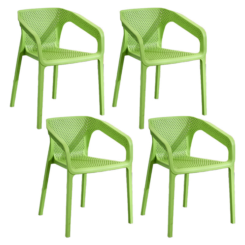 Plastic Scandinavian Arm Chair Kitchen Dining Room Cross Back Chair Green 4 Piece Set Clearhalo 'Dining Chairs' 'Dining Tables & Seating' 'dining_chair' 'furn' 'furn_dining_chair' 'Furniture' 'furniture_dining_chair' 'Kitchen & Dining Furniture' 5054155