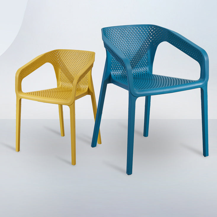 Plastic Scandinavian Arm Chair Kitchen Dining Room Cross Back Chair Clearhalo 'Dining Chairs' 'Dining Tables & Seating' 'dining_chair' 'furn' 'furn_dining_chair' 'Furniture' 'furniture_dining_chair' 'Kitchen & Dining Furniture' 5054156