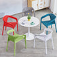 Plastic Scandinavian Arm Chair Kitchen Dining Room Cross Back Chair Clearhalo 'Dining Chairs' 'Dining Tables & Seating' 'dining_chair' 'furn' 'furn_dining_chair' 'Furniture' 'furniture_dining_chair' 'Kitchen & Dining Furniture' 5054158