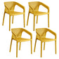 Plastic Scandinavian Arm Chair Kitchen Dining Room Cross Back Chair Ginger 4 Piece Set Clearhalo 'Dining Chairs' 'Dining Tables & Seating' 'dining_chair' 'furn' 'furn_dining_chair' 'Furniture' 'furniture_dining_chair' 'Kitchen & Dining Furniture' 5054160