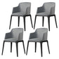 Modern Dining Room Side Chairs Faux Leather Dining Chairs for Kitchen Grey With Arms 4 Piece Set Clearhalo 'Dining Chairs' 'Dining Tables & Seating' 'dining_chair' 'furn' 'furn_dining_chair' 'Furniture' 'furniture_dining_chair' 'Kitchen & Dining Furniture' 5054165