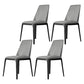 Modern Dining Room Side Chairs Faux Leather Dining Chairs for Kitchen Grey Armless 4 Piece Set Clearhalo 'Dining Chairs' 'Dining Tables & Seating' 'dining_chair' 'furn' 'furn_dining_chair' 'Furniture' 'furniture_dining_chair' 'Kitchen & Dining Furniture' 5054170