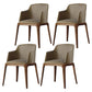 Modern Dining Room Side Chairs Faux Leather Dining Chairs for Kitchen Khaki With Arms 4 Piece Set Clearhalo 'Dining Chairs' 'Dining Tables & Seating' 'dining_chair' 'furn' 'furn_dining_chair' 'Furniture' 'furniture_dining_chair' 'Kitchen & Dining Furniture' 5054180
