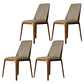 Modern Dining Room Side Chairs Faux Leather Dining Chairs for Kitchen Khaki Armless 4 Piece Set Clearhalo 'Dining Chairs' 'Dining Tables & Seating' 'dining_chair' 'furn' 'furn_dining_chair' 'Furniture' 'furniture_dining_chair' 'Kitchen & Dining Furniture' 5054182