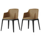Modern Dining Room Side Chairs Faux Leather Dining Chairs for Kitchen Coffee With Arms 2 Piece Set Clearhalo 'Dining Chairs' 'Dining Tables & Seating' 'dining_chair' 'furn' 'furn_dining_chair' 'Furniture' 'furniture_dining_chair' 'Kitchen & Dining Furniture' 5054183