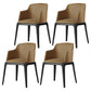 Modern Dining Room Side Chairs Faux Leather Dining Chairs for Kitchen Coffee With Arms 4 Piece Set Clearhalo 'Dining Chairs' 'Dining Tables & Seating' 'dining_chair' 'furn' 'furn_dining_chair' 'Furniture' 'furniture_dining_chair' 'Kitchen & Dining Furniture' 5054184