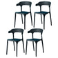 Plastic Scandinavian Arm Chair Kitchen Dining Room Open Back Chair Black 4 Piece Set Clearhalo 'Dining Chairs' 'Dining Tables & Seating' 'dining_chair' 'furn' 'furn_dining_chair' 'Furniture' 'furniture_dining_chair' 'Kitchen & Dining Furniture' 5054190