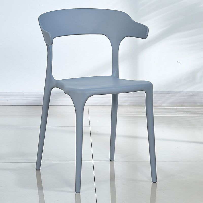 Plastic Scandinavian Arm Chair Kitchen Dining Room Open Back Chair Clearhalo 'Dining Chairs' 'Dining Tables & Seating' 'dining_chair' 'furn' 'furn_dining_chair' 'Furniture' 'furniture_dining_chair' 'Kitchen & Dining Furniture' 5054192