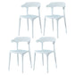 Plastic Scandinavian Arm Chair Kitchen Dining Room Open Back Chair White 4 Piece Set Clearhalo 'Dining Chairs' 'Dining Tables & Seating' 'dining_chair' 'furn' 'furn_dining_chair' 'Furniture' 'furniture_dining_chair' 'Kitchen & Dining Furniture' 5054193