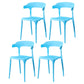 Plastic Scandinavian Arm Chair Kitchen Dining Room Open Back Chair Light Blue 4 Piece Set Clearhalo 'Dining Chairs' 'Dining Tables & Seating' 'dining_chair' 'furn' 'furn_dining_chair' 'Furniture' 'furniture_dining_chair' 'Kitchen & Dining Furniture' 5054199