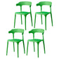 Plastic Scandinavian Arm Chair Kitchen Dining Room Open Back Chair Green 4 Piece Set Clearhalo 'Dining Chairs' 'Dining Tables & Seating' 'dining_chair' 'furn' 'furn_dining_chair' 'Furniture' 'furniture_dining_chair' 'Kitchen & Dining Furniture' 5054202